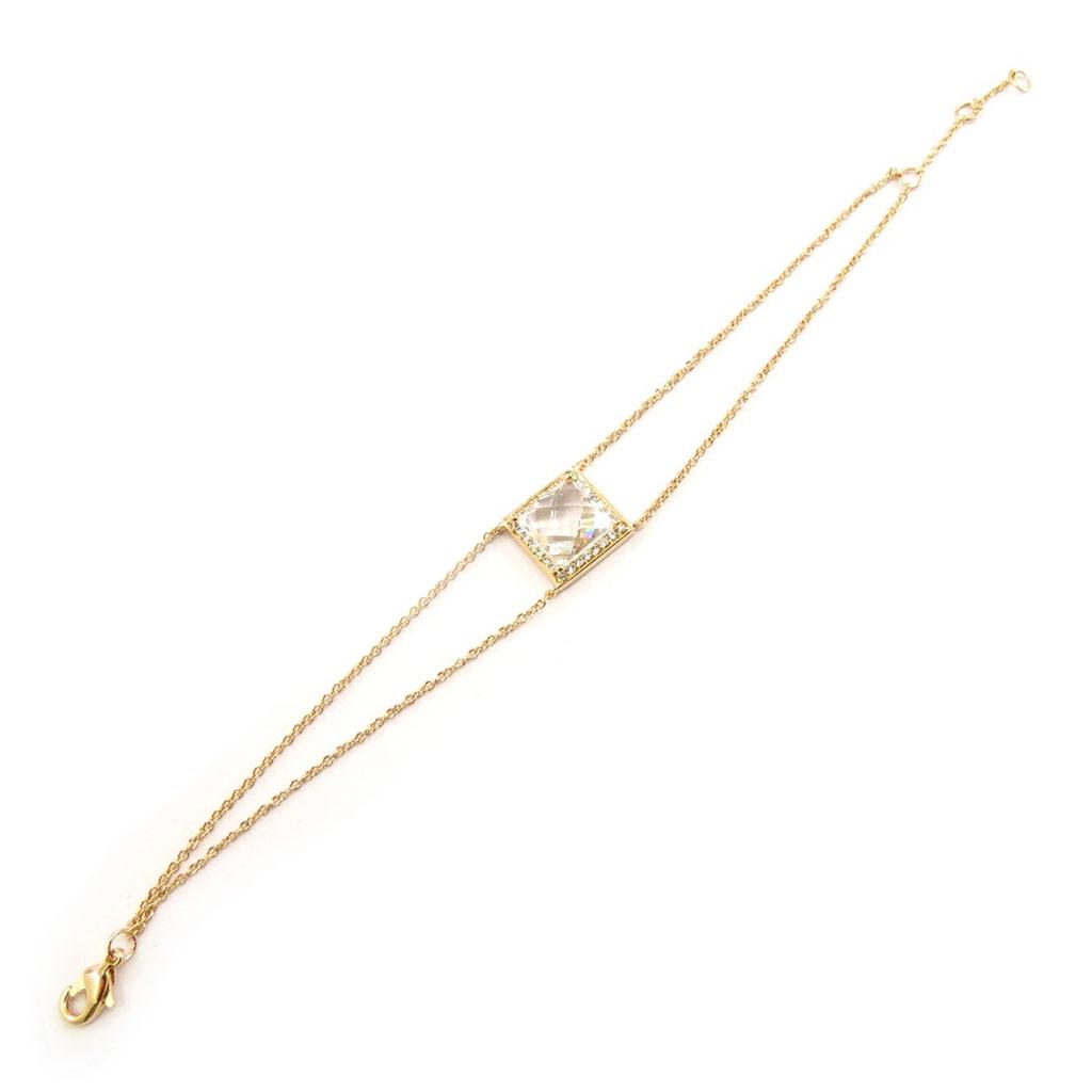 Les Trésors De Lily [K7354] - Bracelet Plaqué or 'Sissi' blanc