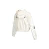 Adidas Originals Color Block Logo Hooded Pullover Vintage Sweatshirt Women sweatshirt Off-White H20443