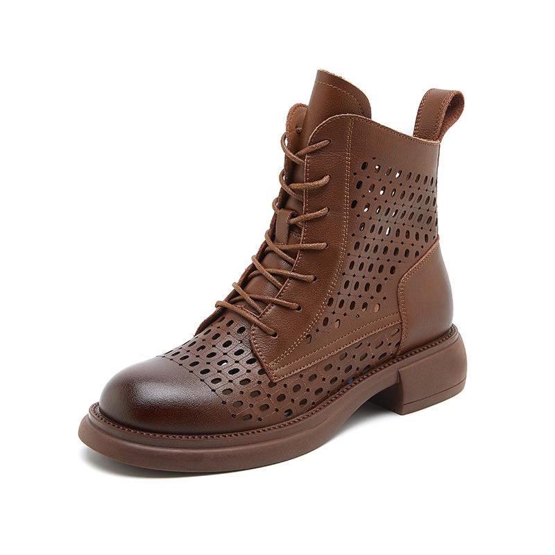 

2025 spring and summer retro empty Martin boots women s platform double side zipper casual short boots large size flat women s shoes 41