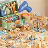 Juego de Herramientas para Niños Kit de Juguete de Ensamblaje con Tuercas Bricolaje Herramientas de Construcción STEM Juguetes Montessori Regalos para Niño Niña Taladro Eléctrico Caja de Herramientas Opcional