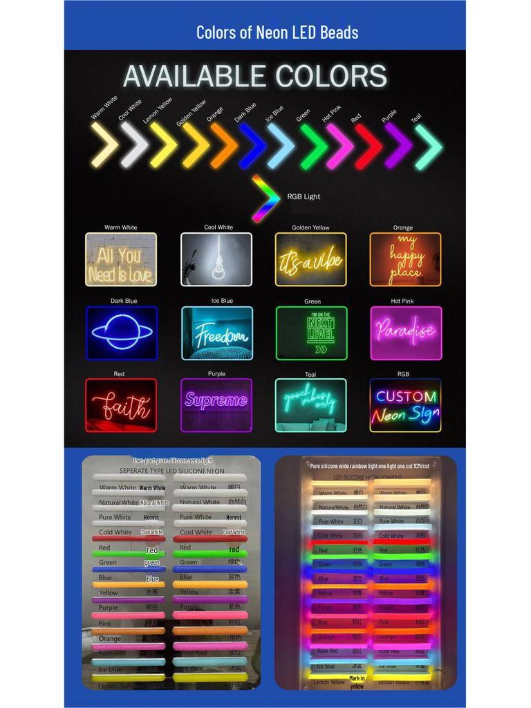 Neon Lights Beer Party Decoration with English Letters