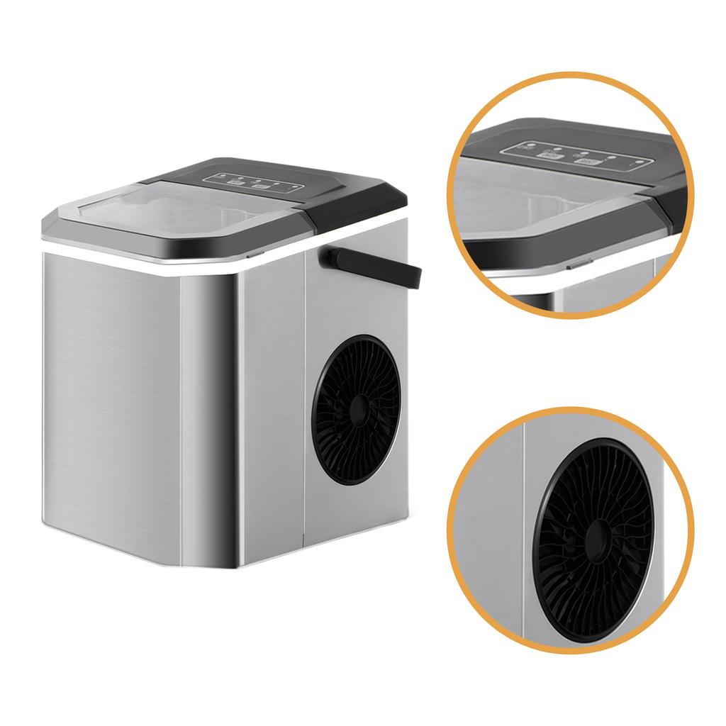 Electric Ice Machine Commercial Quick Ice Cube Maker Countertop Mini Ice Maker Machine for Camping Office Kitchen Home Party Bar