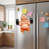 Creative Cute Weightlifting Man and Woman Magnetic Refrigerator Magnets Home Decoration Accessories for Kitchen and Office Use