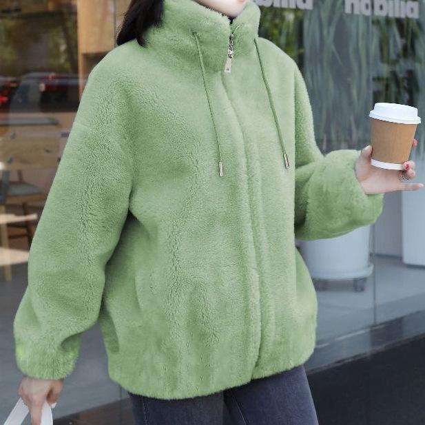 Jacket Women Autumn Winter Wear Double Face Fleece Warm Hoodie Women Cardigan Zipper Stand Collar Fleece Jacket Ladies