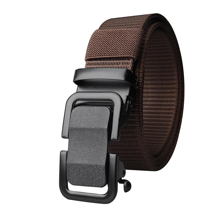 New Style Metal Automatic Buckle Canvas Belt Nylon Tactical Belt Fashion Men's Casual Pants Belt
