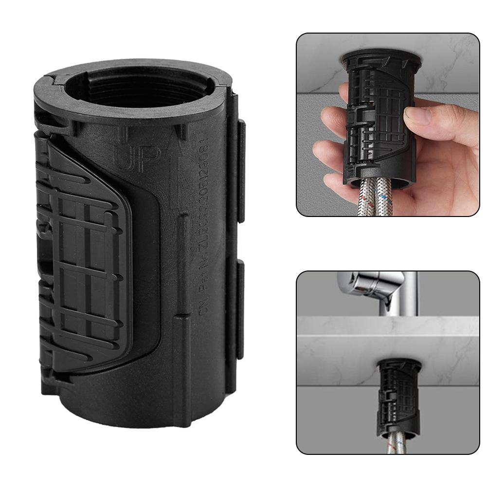 Basin Fastener Faucet Fixing Base Anti Loosing Black Buckle Design No Disassembly Required No Tools Required ABS