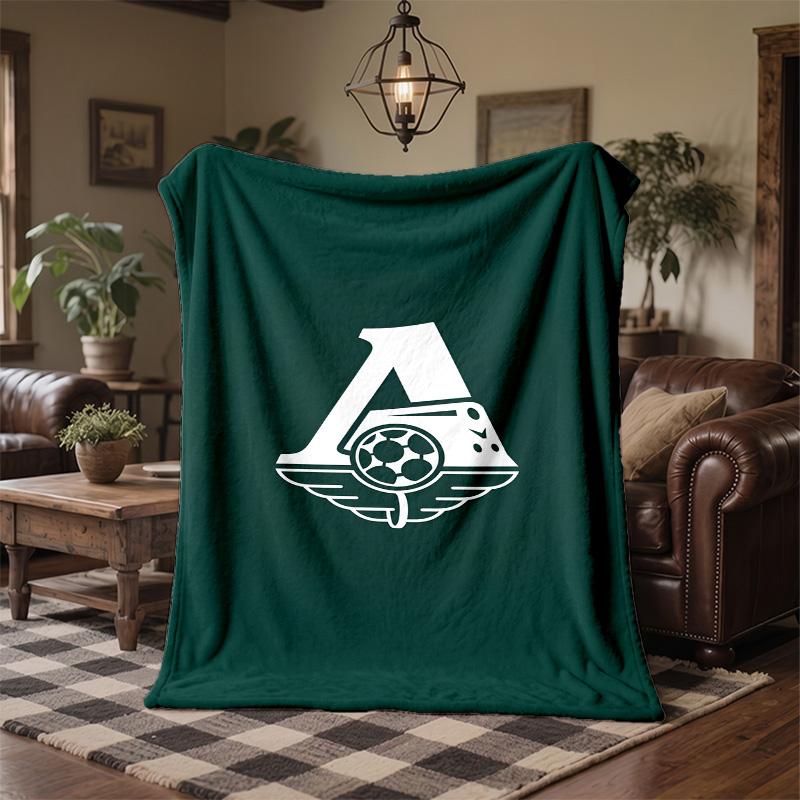 Lokomotiv Moscow Print Flannel Blanket Soft Warm Sofa Bed Throw Blanket For Home Office Bedroom