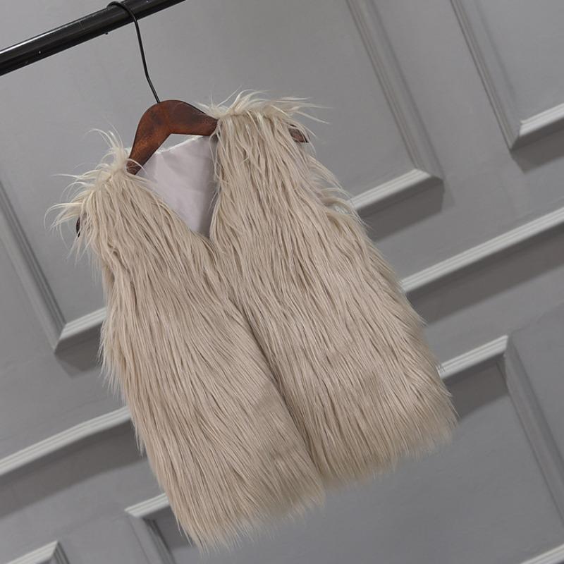 New children's autumn and winter new imitation fur vest coat imitation fox fur children's fur coat girls' clothing