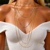 Schlangenkette Halskette für Damen, 316L Edelstahl Lange Halskette, Stapelbarer Mehrschichtiger Choker, Trendiger Neuer Schmuck 19,7-47,2 Zoll
