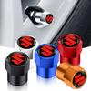 Car Styling 4Pcs Metal Wheel Tire Valve Caps Stem Case For Suzuki Grand Vitara Sx4 Swift Alto Jimny