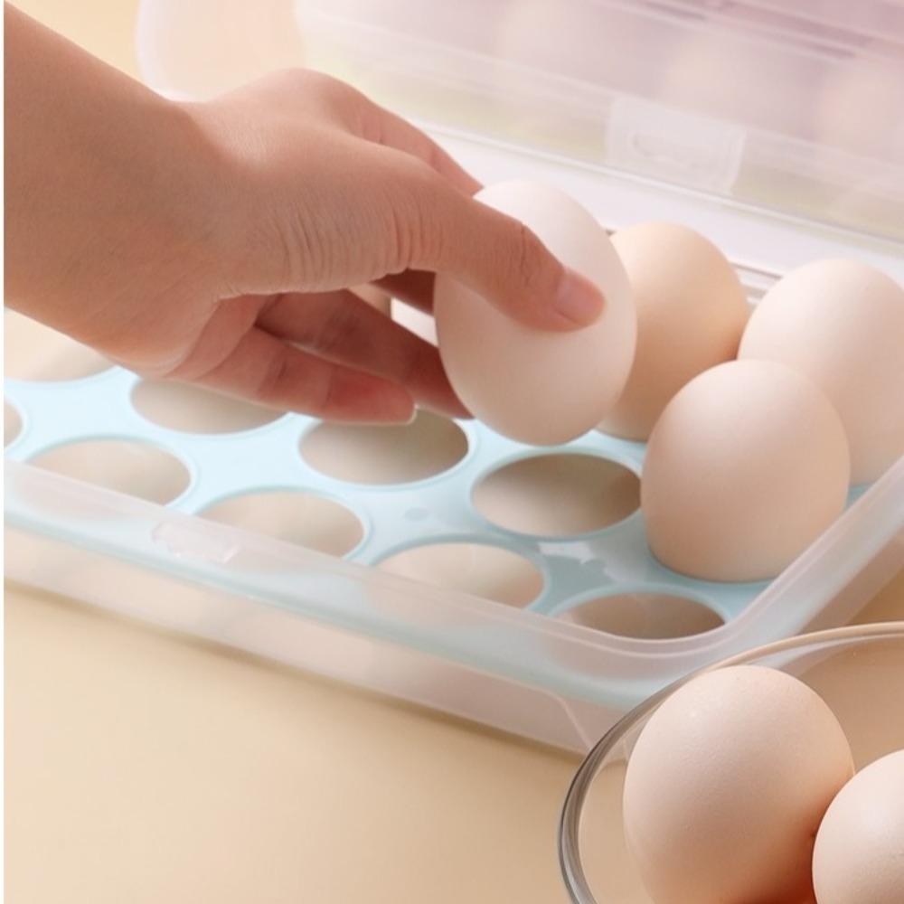 with Lid Egg Organiser Tray Plastic Egg Dispenser New Food Container Box  Refrigerator