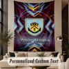 Custom Text Tapestry Burnley Football Print Wall Tapestry Indoor Living Room Wall Decor