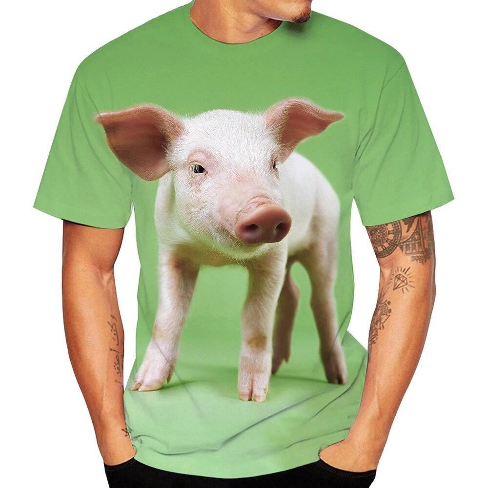 Tricouri cu porc amuzant de vară, cu animale drăguțe, imprimeu 3D, îmbrăcăminte de stradă, bărbați, femei, modă ocazională, tricou supradimensionat, tricouri pentru copii, topuri, îmbrăcăminte