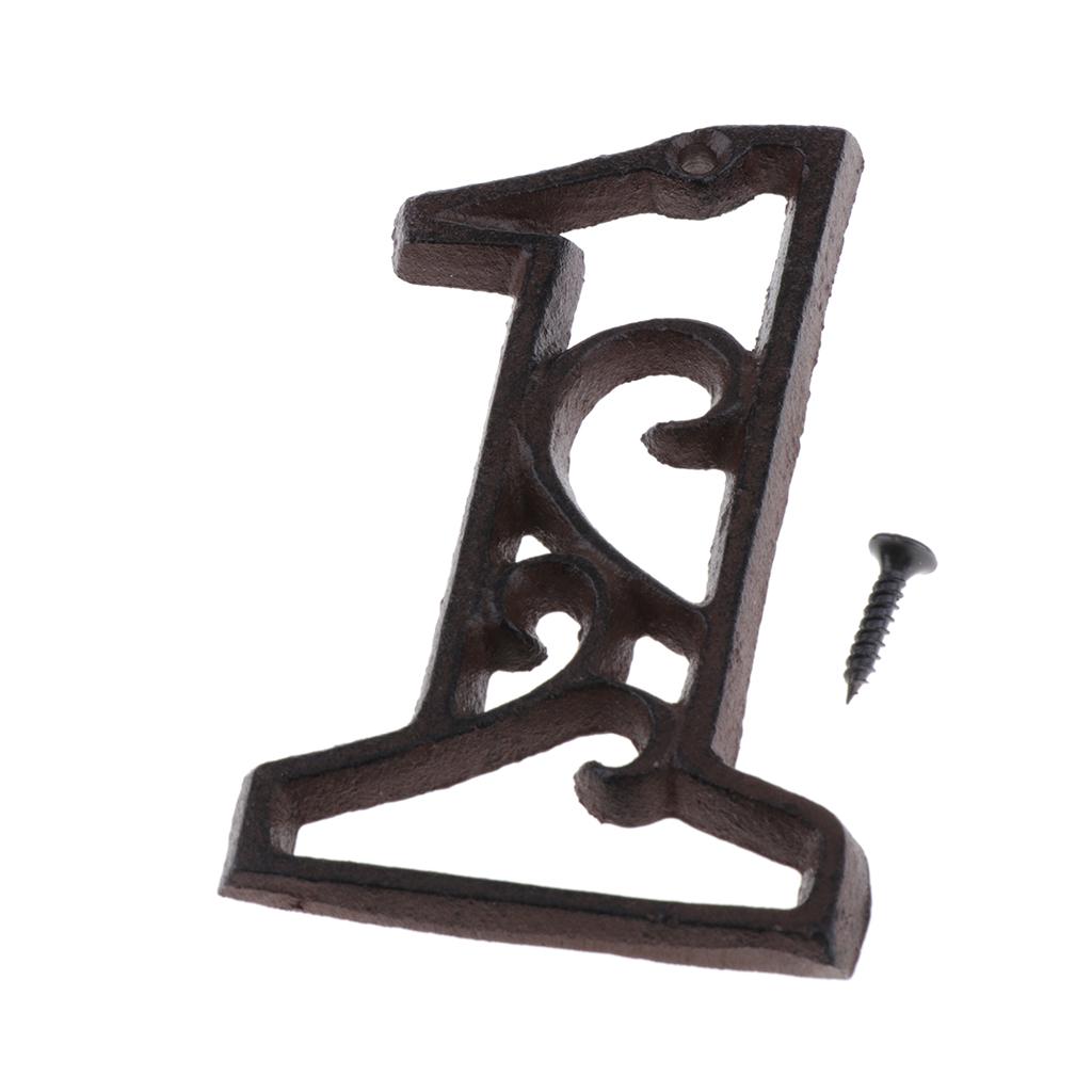 3 Pièces En Fer Forgé Maison Porte Numéro Signe Bricolage Lettre Numéro 378,WT08713