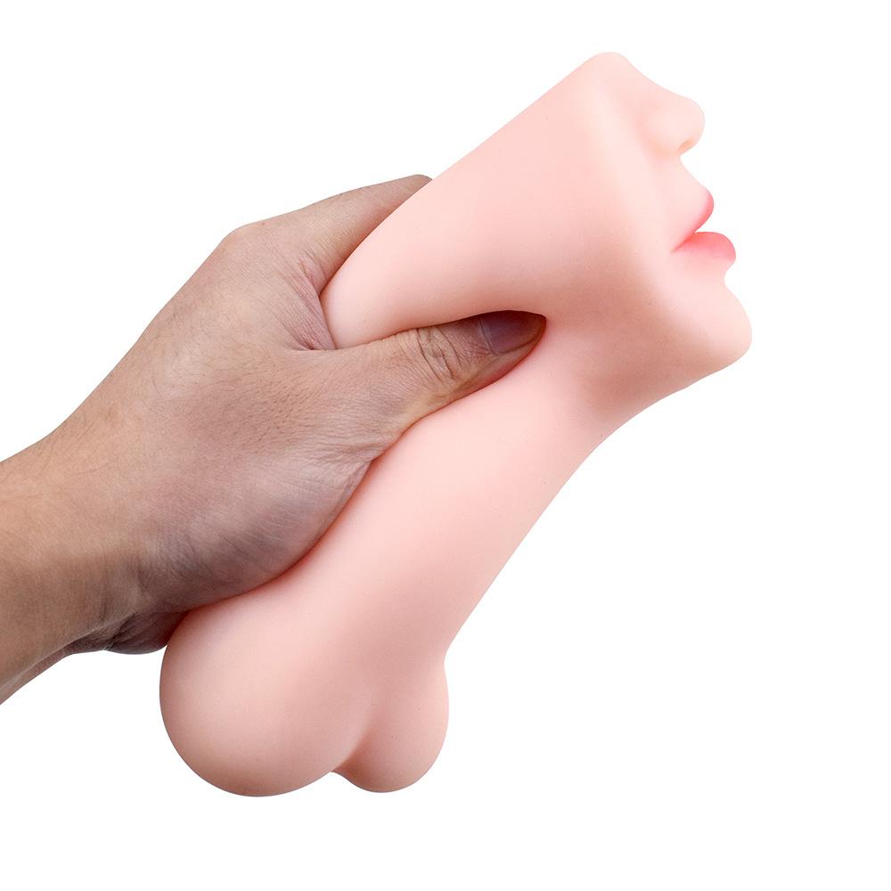 Oral Cunnilingus Aeroplane Cup Inverted Mould Male Masturbator Dual-Channel Adult Erotic Sex Products