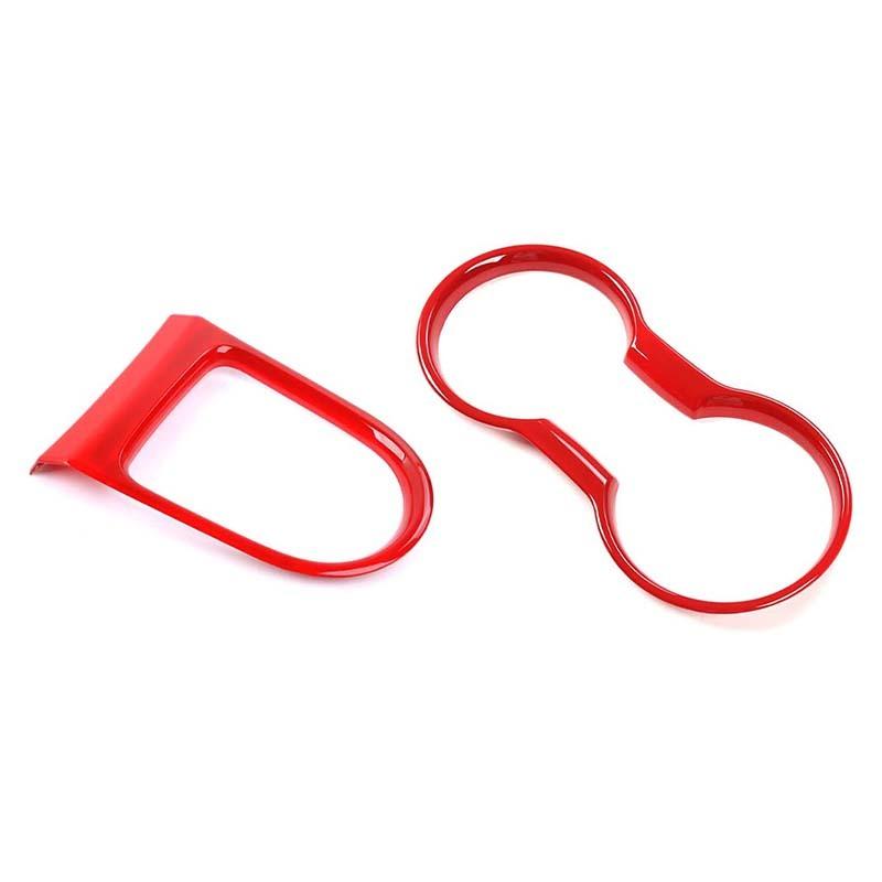 

Автомобильный Автомобильный Передний Подстаканник Декоративная Крышка Кольца Рычага Переключения Передач Для Ford Mustang 2015-2023 Автомобильные Аксессуары для Интерьера красный