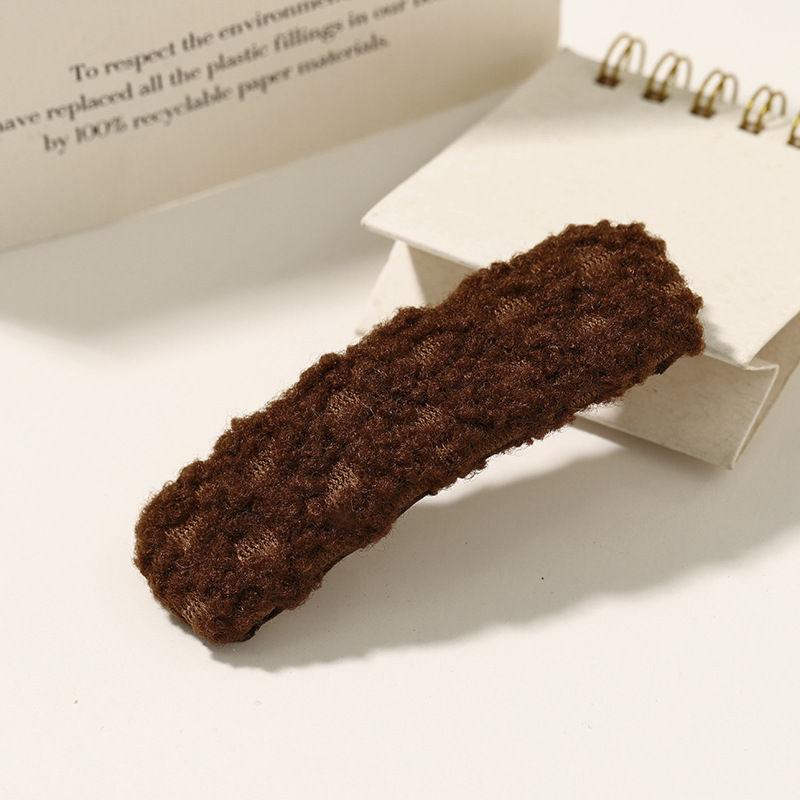 Accessories Clip Hair Headdress Bang Solid Color Side Hairpin Bb Clip Woolen Barrettes