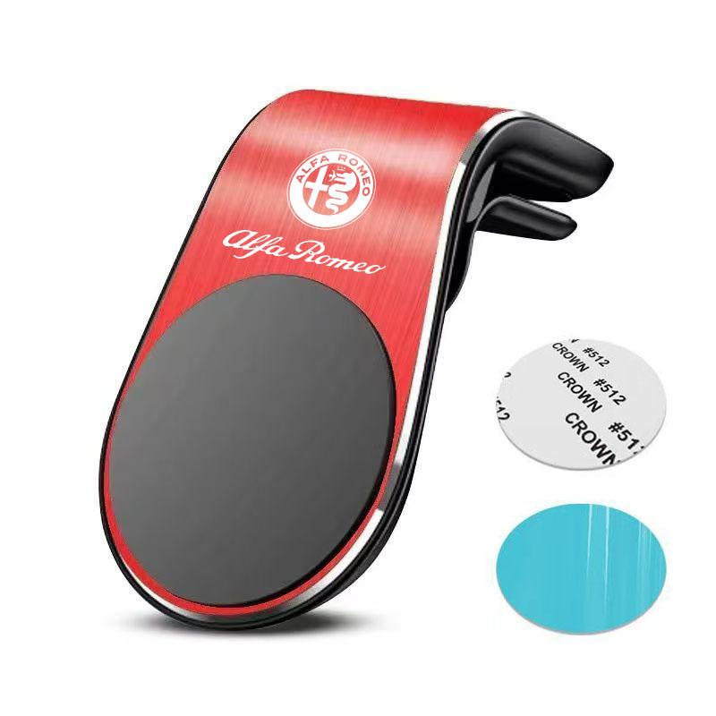 Car Stickers Magnetic Car Phone Holder Air Vent Clip Mount GPS Holder Car Stickers For Alfa Romeo Giulia Giulietta Tonale MITO STE6