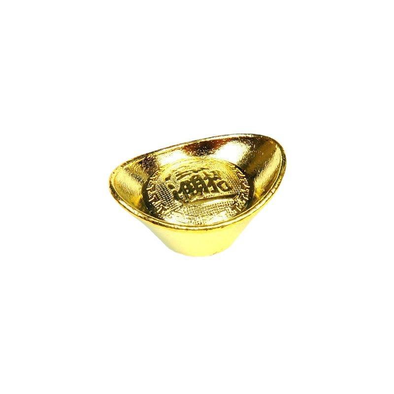 2pcs Big Chinese Gold Ingot Ornament Yuanbao Fengshui Decor Mascot Metal Crafts Auspicious Lucky Crafts Moving House Home Decor