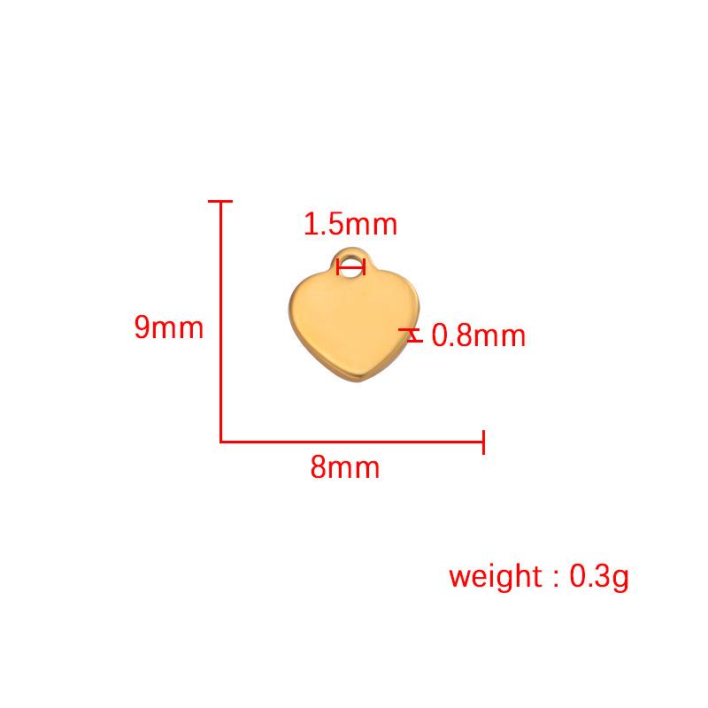 Полированная подвеска-сердце из титановой стали, шарм для DIY Steel