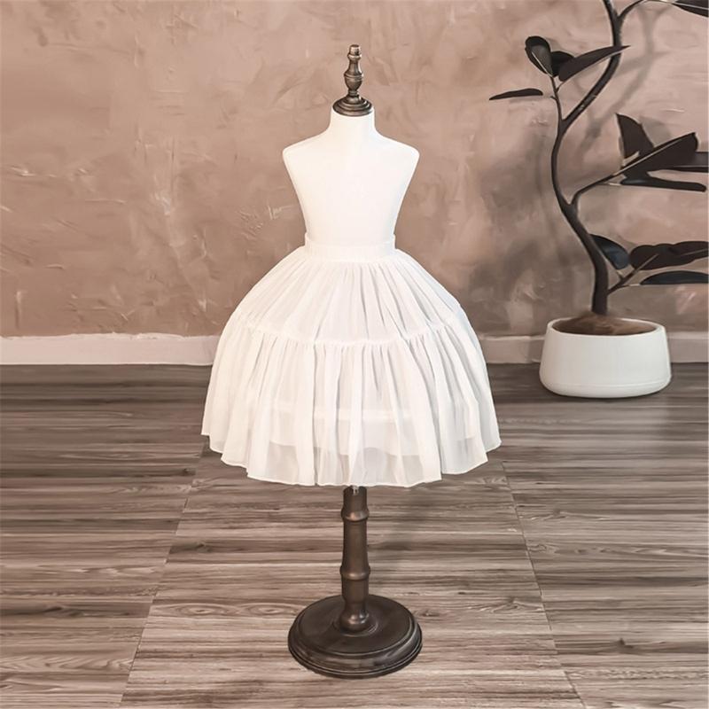 Sottogonna Crinolina Stile Principessa per Bambina Struttura con Cerchi in Acciaio Lunghezza 45 cm Sottoveste in Poliestere per Costumi Occasioni Speciali