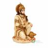 6,5" Hanuman-Statue sitzend Feine Goldmalerei Idol Dekoratives Ausstellungsstück Handgefertigte Hanuman Ji Murti für Zuhause Büro und Geschenkanlass Skulptur,