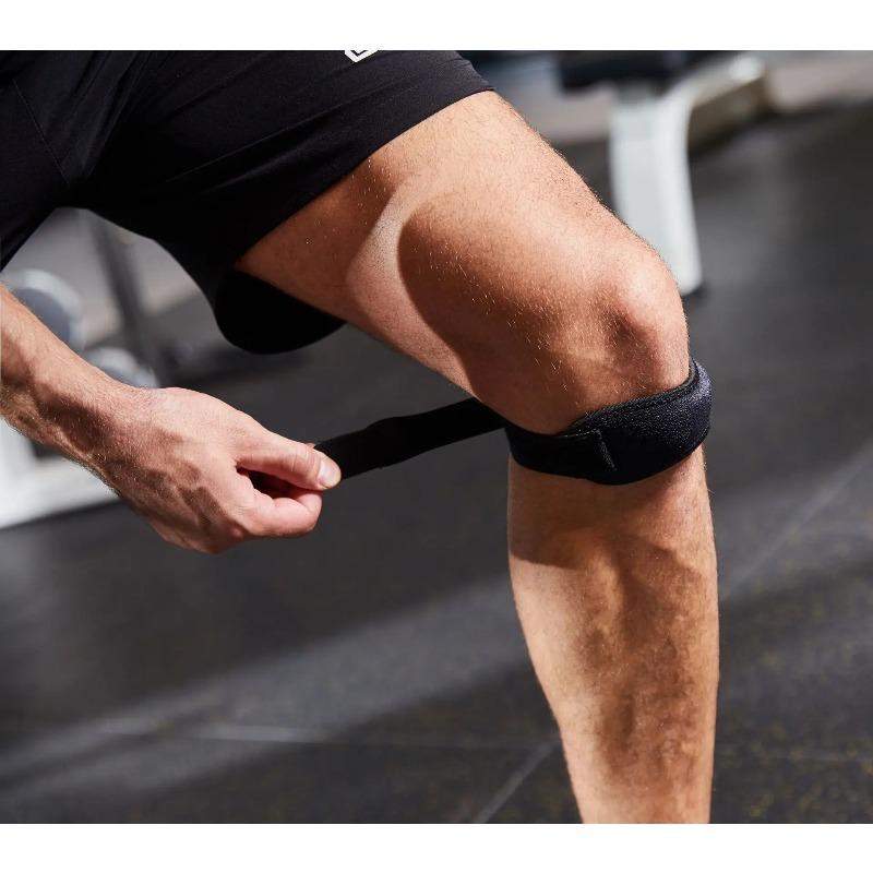 Adjustable EVA Soft Pad Knee Strap Patella Tendon Protector Running Cycling Gym Sports Knee Support Compression Wrap Unisex Pain