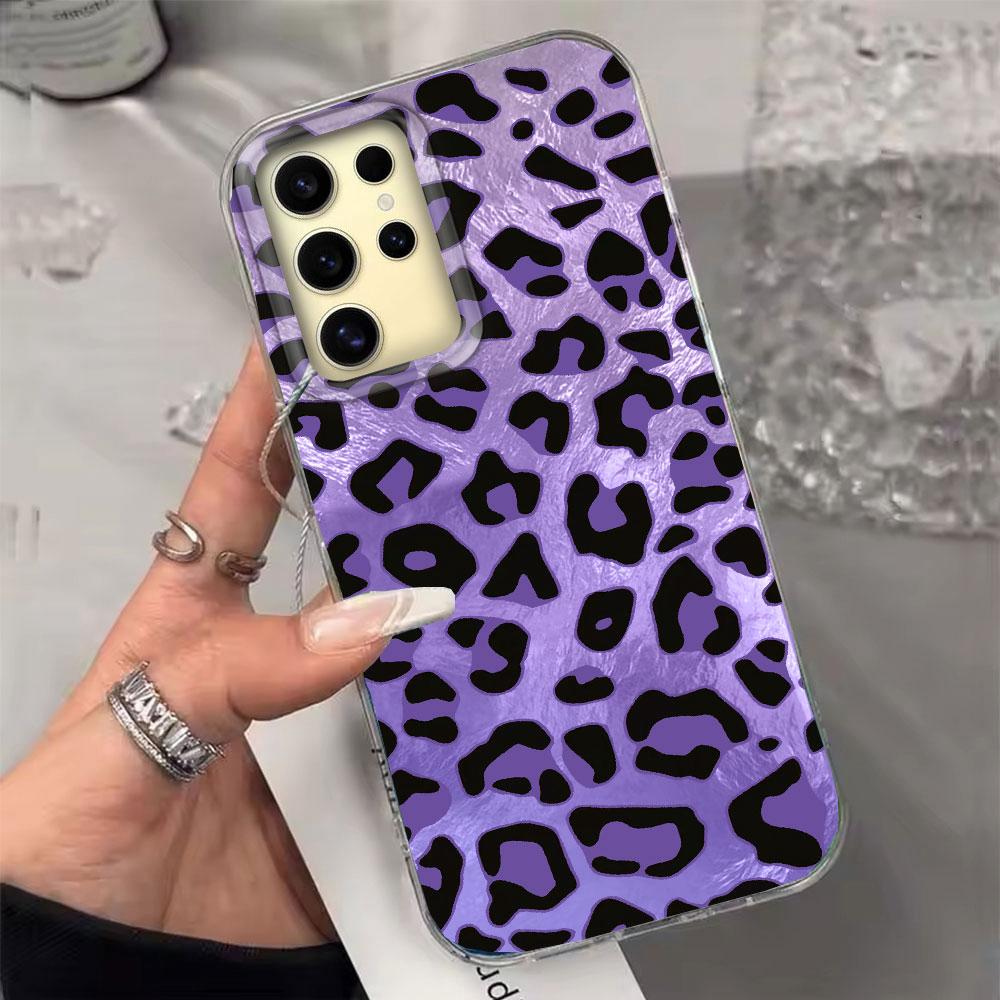 Retro Leopard Print Vortex Muster Damen Handyhülle für Samsung Galaxy S25 Edge S24 S23 S22 S21 S20 FE Plus Ultra Hülle