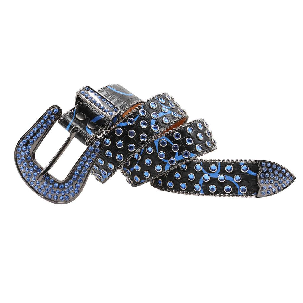 European & American Style Rhinestone Punk Belt for Men & Women