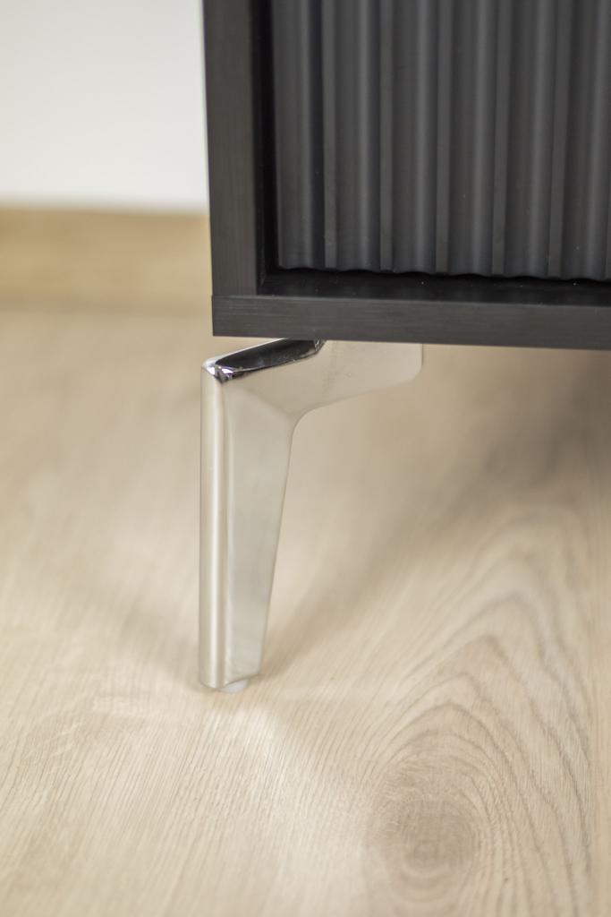 Loft furniture leg silver chrome height 15 cm