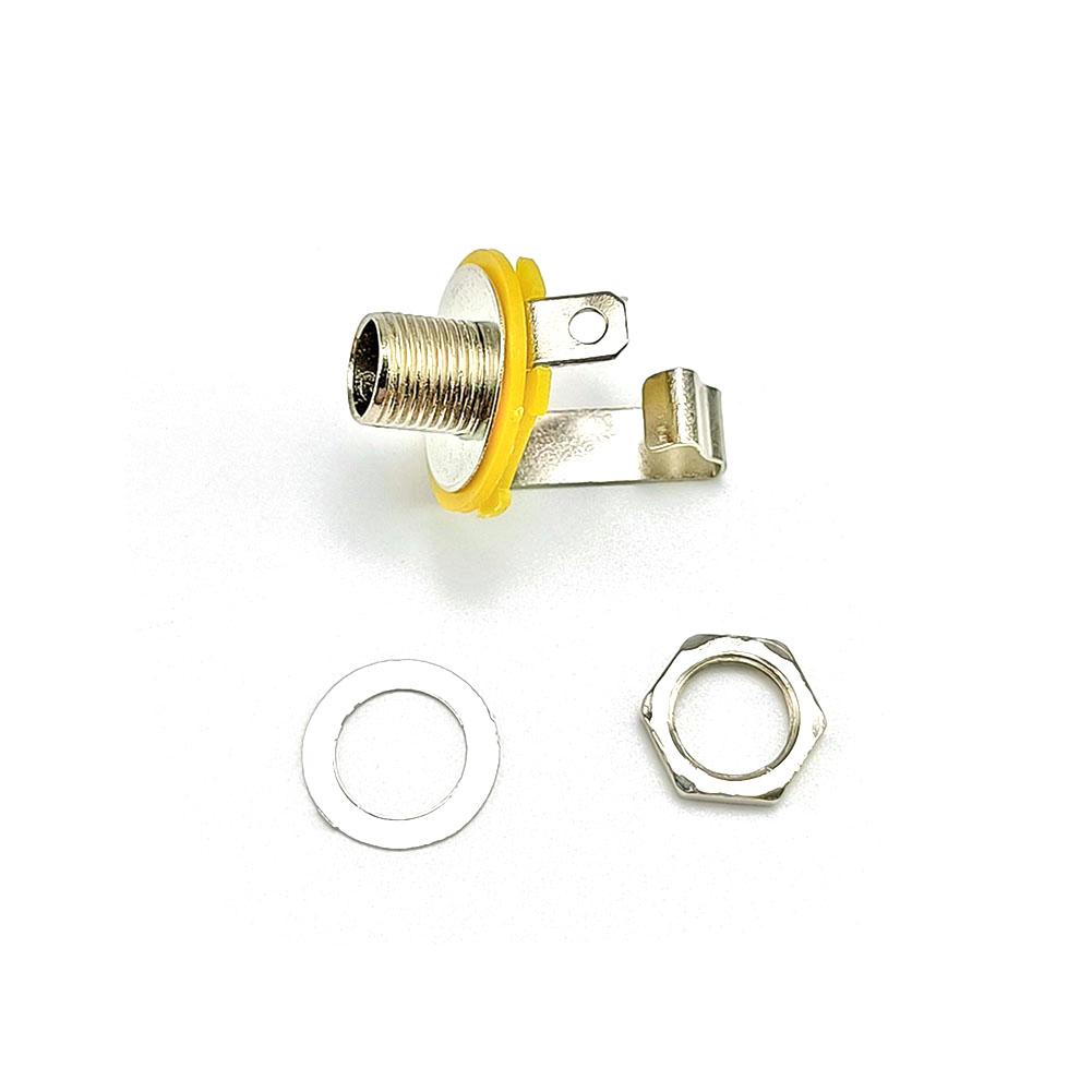 5pcs Electric Guitar 6.5 Socket Connector Audio Panel Mounting 6.35 Stereo Output Jack For Electric Bass