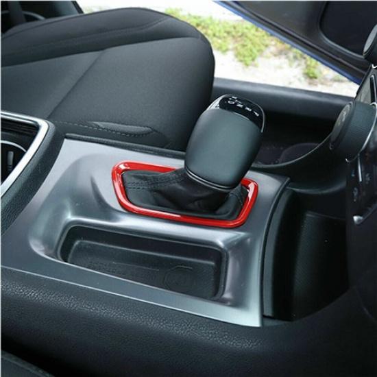 Interior Gear Shifter Frame Trim Ring Cover Bezel for Dodge Charger 2015+ Red