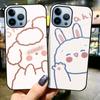 Cartoon Cute Bear Phone Case For Iphone 14 13 11 12 Pro Max Mini Xs Xr X 7 8 6s Plus Se 2022 Tempered Glass Protection Shell