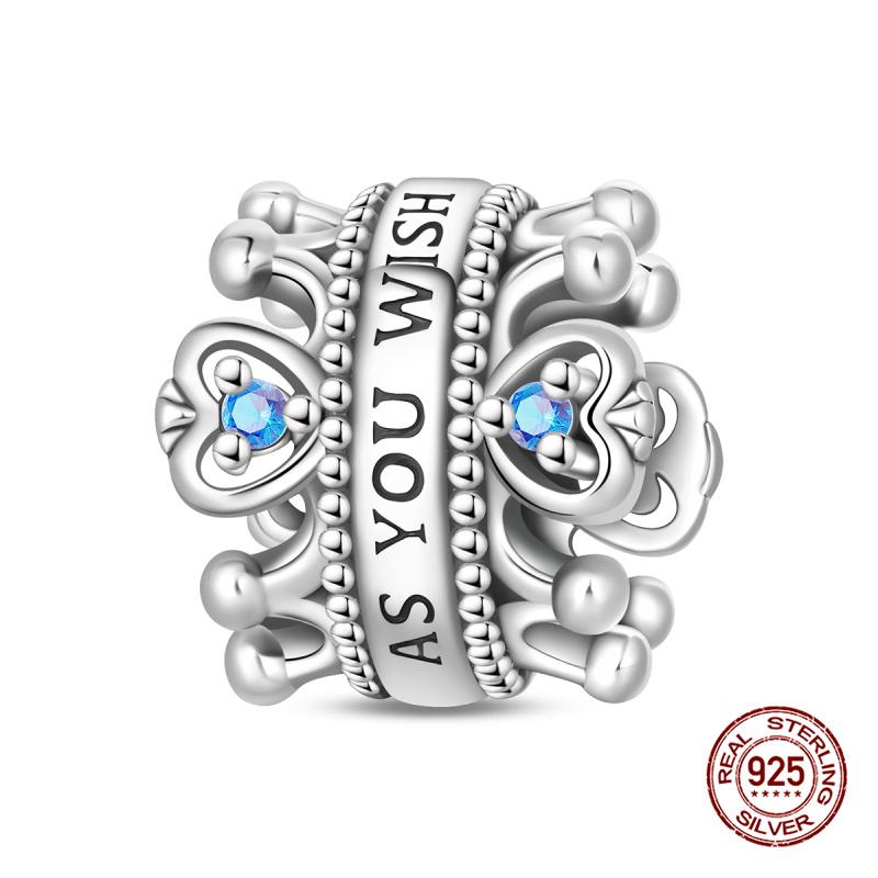 Original Charm Kupfer Palast Herzförmiger Rosa Perlen Charm Bead Passend für 3mm Original Armbänder für Damen DIY Feinschmuck Geschenke