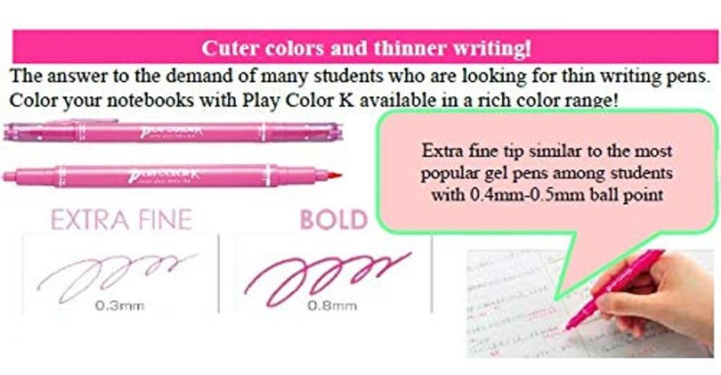 Tombow Signature Pen 6 Colors Extra Fine Twin Pastel Color Play Color K Water-based (Thick & Type) GCF-611B