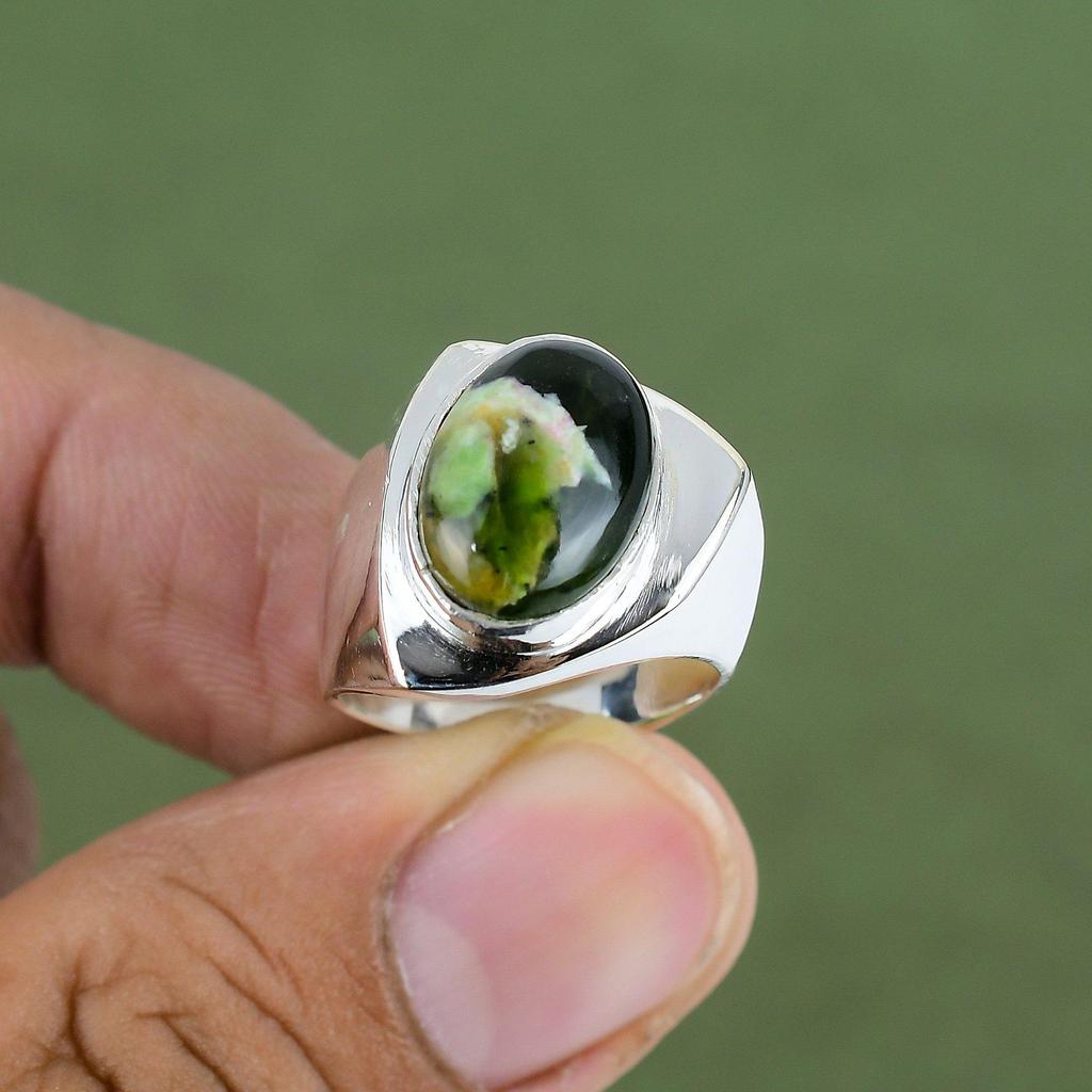 Austalian Chrome Chalcedony Ring 925 Sterling Silver Ring Handmade Amazing Ring Real Gemstone Jewelry Gift For Mother Available In Ring Size