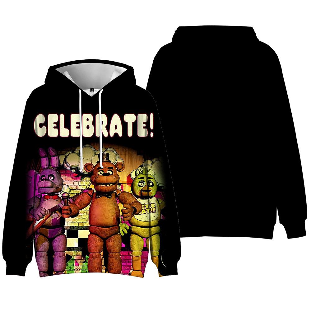 Five Nights At Freddy's KARTOON Bedruckter Pullover Outdoor Sport Cosplay Pullover Hoodie Cosplay Kostüm