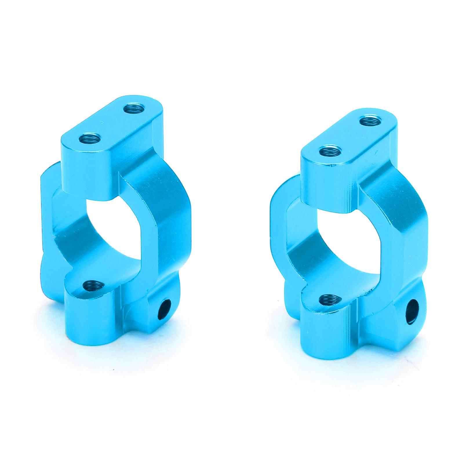 

2Pcs Caster Blocks CHub Carrier Aluminum Alloy Upgrade Parts Replacement Accessories for WLtoys 104001 1 10 RC Car Blue