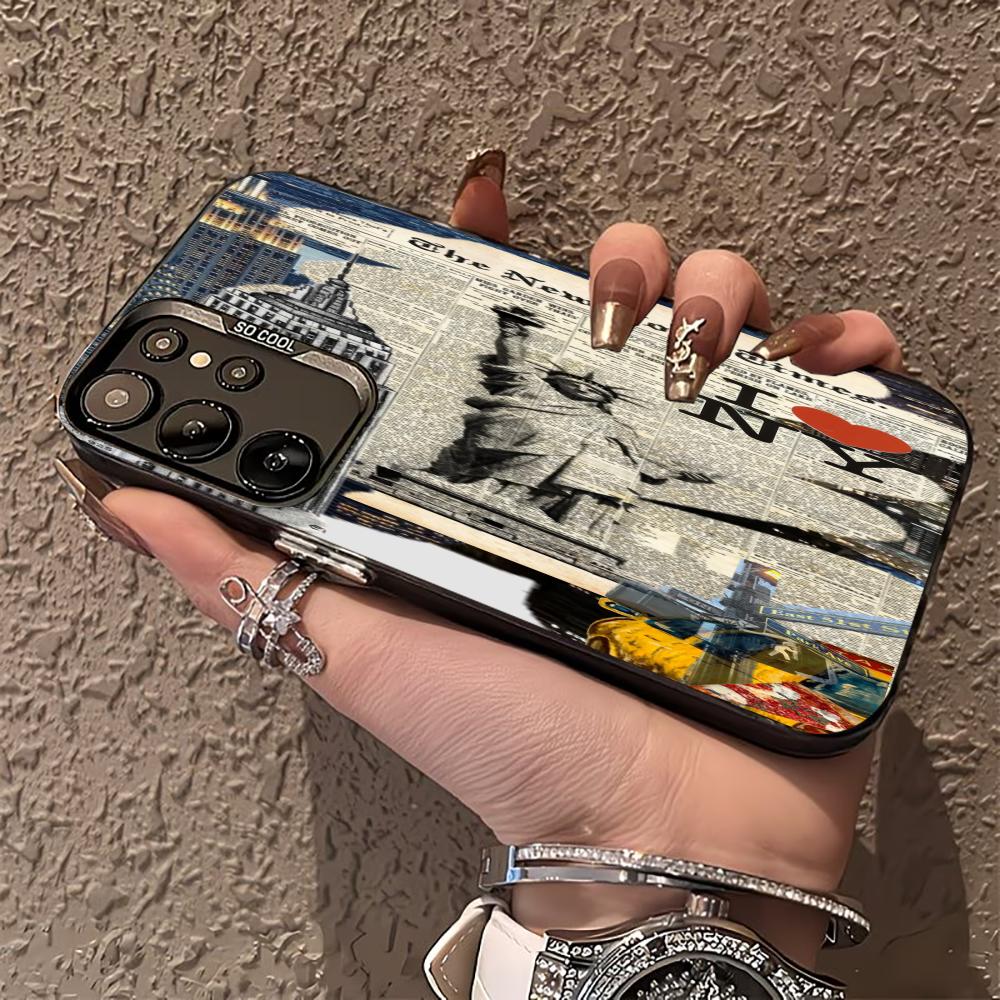 Atmosphere Freedom New York Exquisite Light Luxury Phone Case PhoneCase for Samsung Galaxy S26 S25 S24 S23 S22 S21 FE Ultra Plus