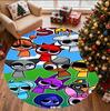 Sprunki Game Pattern Round Rug, Indoor/Outdoor Mat, for Picnic, Gameroom, Bedroom, Office, Living Room, Home Decor Carpet, Birthday Gift