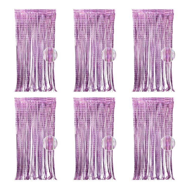 6Pcs Transparent Stage Background Curtains For Birthday Party Wedding Decoration Easy To Hanging Ornament