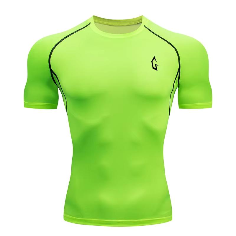 Men's Compression Printed T-shirt, Quick-Dry Fabric, Long-Sleeve Top Suitable for Bodybuilding and Running. RL802