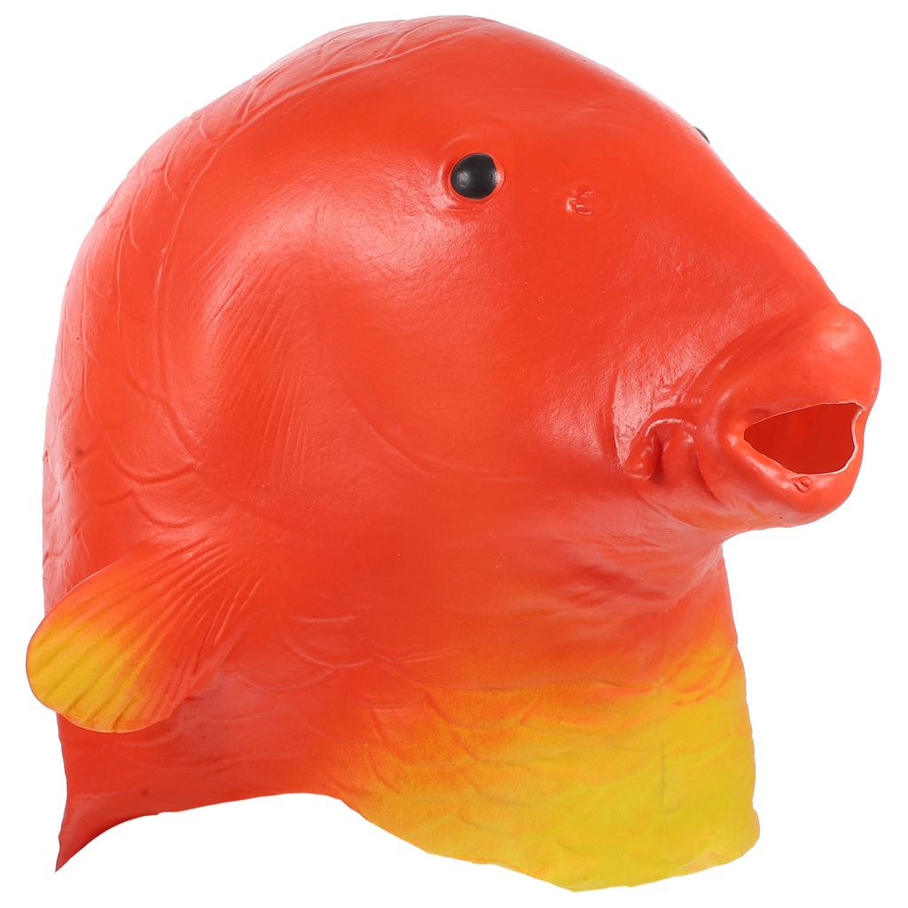 Realistic Carp Head Mask Red Goldfish Style Full Head Coverage for Cosplay Party Halloween Festival Outdoor Events Comfortable
