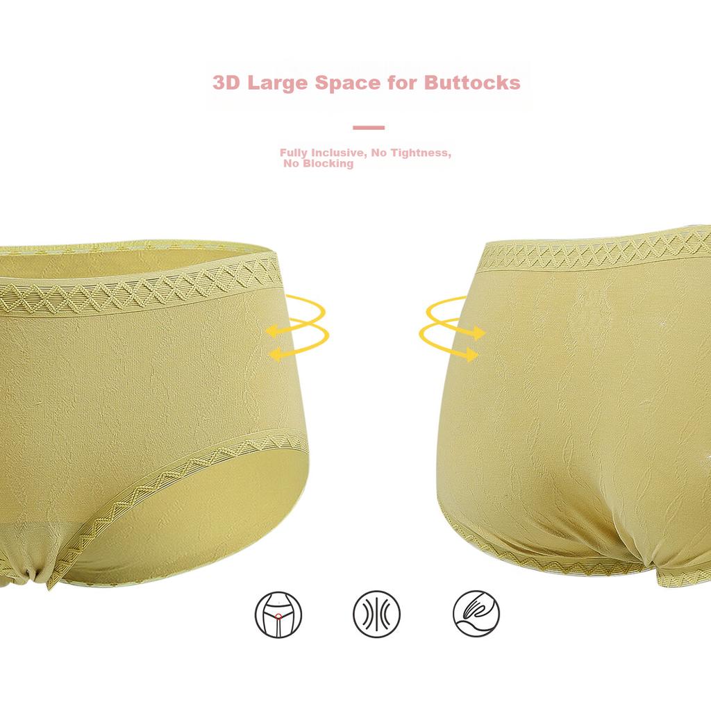 Hodo Cotton Spandex Women's Underwear, Lace Antibacterial Seamless Breathable Young Women's Panties Set One 160/68A