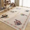 Children's Cartoon Velvet Rug - Absorbent, Non-Slip Floor Mat for Living Room and Bedroom