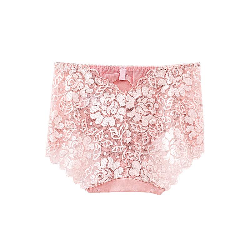 Mutandine con fiori di pizzo cavo Lingerie sexy senza cuciture da donna Slip con rialzo per fianchi taglie forti Mutandine sanitarie traspiranti Biancheria intima per dormire