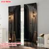 2 Stück 2D-Ebene Druck Vorhänge & Fensterdekoration Spukhaus Design Vielseitig Langlebig Polyester (ohne Stange) Geschenke für