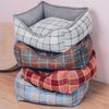 Fabryczne legowisko IBEANS zagęszczone płótno kratka zdejmowane i zmywalne trwałe zimowe ciepłe legowisko legowisko dla zwierząt mata dla psa