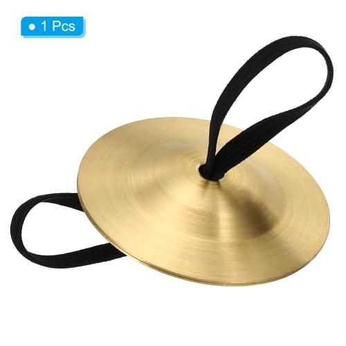 PATIKIL Finger Cymbal, 1 Piece, Diameter 2.08mm, Brass/Copper, Golden Tone, for Foot Dance Parties, One-Handed Operation
