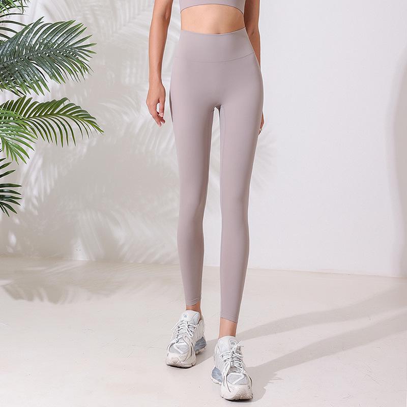 

Женские брюки для йоги с высокой талией, контролем живота и эффектом подтяжки бедер - Дизайн с вырезом на спине, Эластичная посадка, Персиковый стиль Small